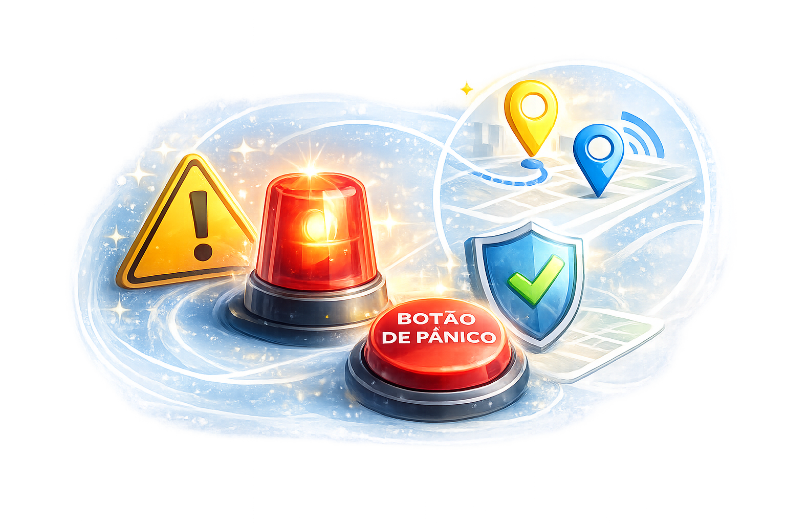 Central de segurança com botão de pânico e GPS